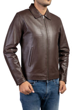 Load image into Gallery viewer, Men&#39;s Harrington Collar Shirt Premium Leather Jacket
