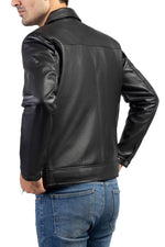 Load image into Gallery viewer, Men&#39;s Harrington Collar Shirt Premium Leather Jacket
