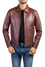 Load image into Gallery viewer, Men&#39;s Harrington Collar Shirt Premium Leather Jacket
