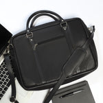 Load image into Gallery viewer, The Maverick Soft Grain Natural Milled Leather Laptop Bag
