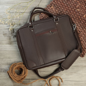 The Maverick Soft Grain Natural Milled Leather Laptop Bag