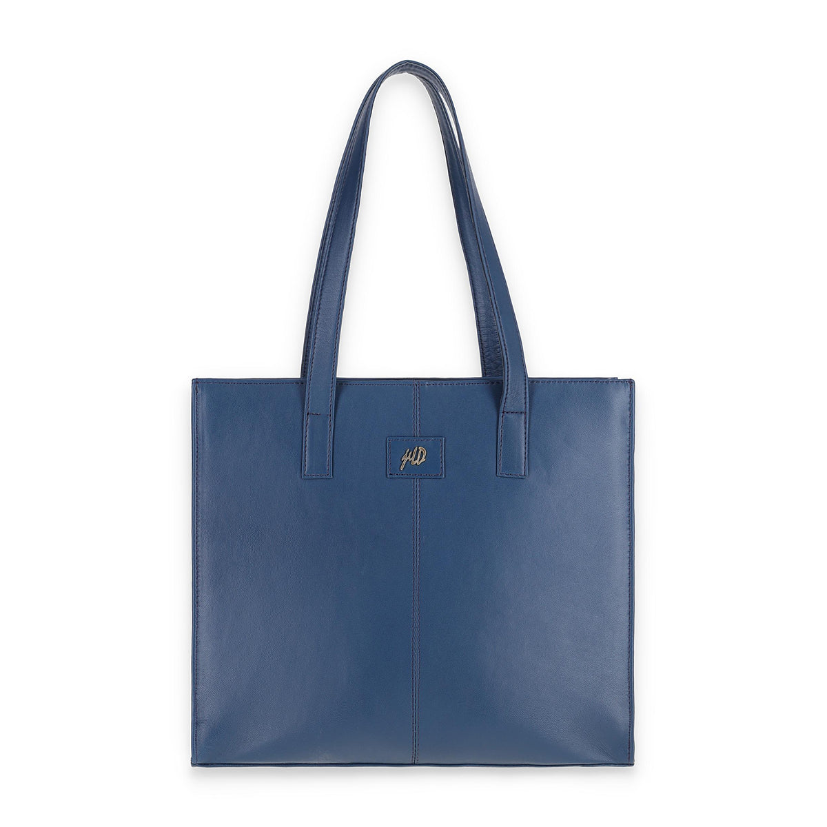 Everyday Women's Leather  Zipper Tote Bag-Midnight Blue