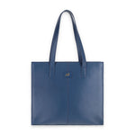 Load image into Gallery viewer, Everyday Women&#39;s Leather  Zipper Tote Bag-Midnight Blue
