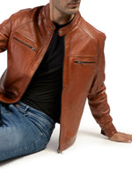 Load image into Gallery viewer, Mens Vintage Handwaxed Leather Jacket
