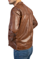 Load image into Gallery viewer, MENS VINTAGE BROWN HANDWAXED LEATHER JACKET

