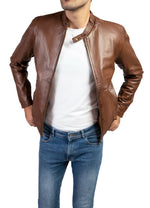 Load image into Gallery viewer, MENS VINTAGE BROWN HANDWAXED LEATHER JACKET
