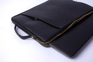 The Sleek Leather Laptop Macbook Zippered Sleeves