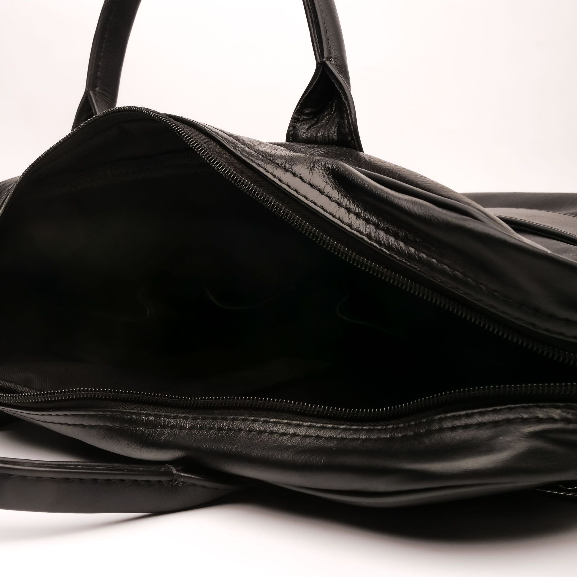 Executive Leather Laptop Bag-Black
