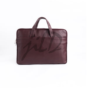 The Founder Ultra Slim Leather Laptop Bag-Burgundy