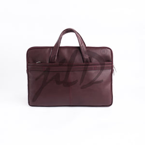 The Founder Ultra Slim Leather Laptop Bag-Burgundy