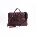 Load image into Gallery viewer, The Founder Ultra Slim Leather Laptop Bag-Burgundy
