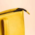 Load image into Gallery viewer, Everyday Women&#39;s Leather  Zipper Tote Bag-Mustard Yellow
