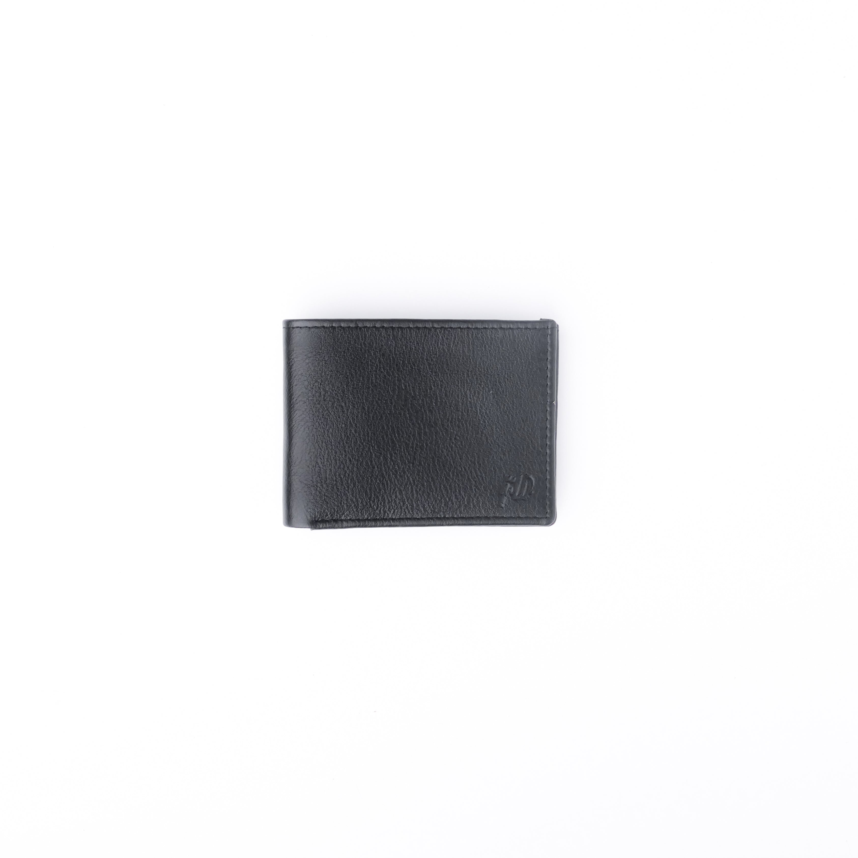 Thin Slim Butter Soft Leather Bi-Fold Wallet-Black