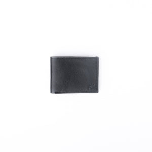Thin Slim Butter Soft Leather Bi-Fold Wallet-Black
