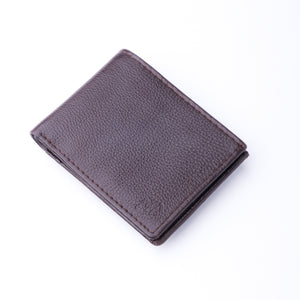 Thin Slim Butter Soft Leather Bi-Fold Wallet-Burgundy