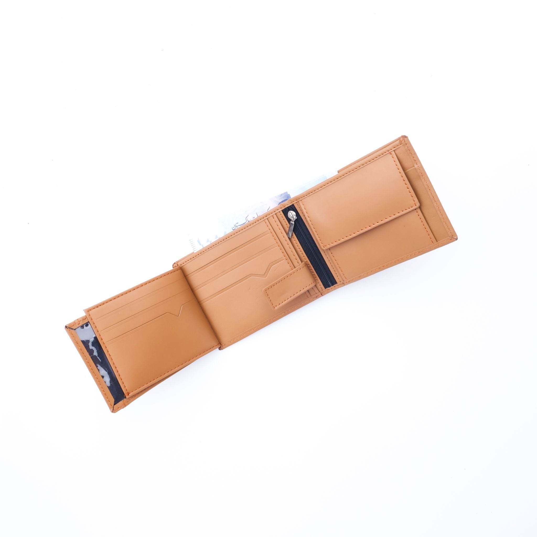 Minimalist Mens Leather Bi-Fold Wallet