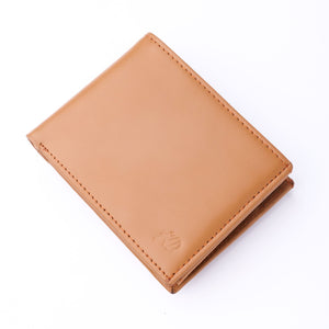 Minimalist Mens Leather Bi-Fold Wallet