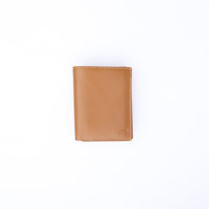 Compact Leather Wallet-Camel