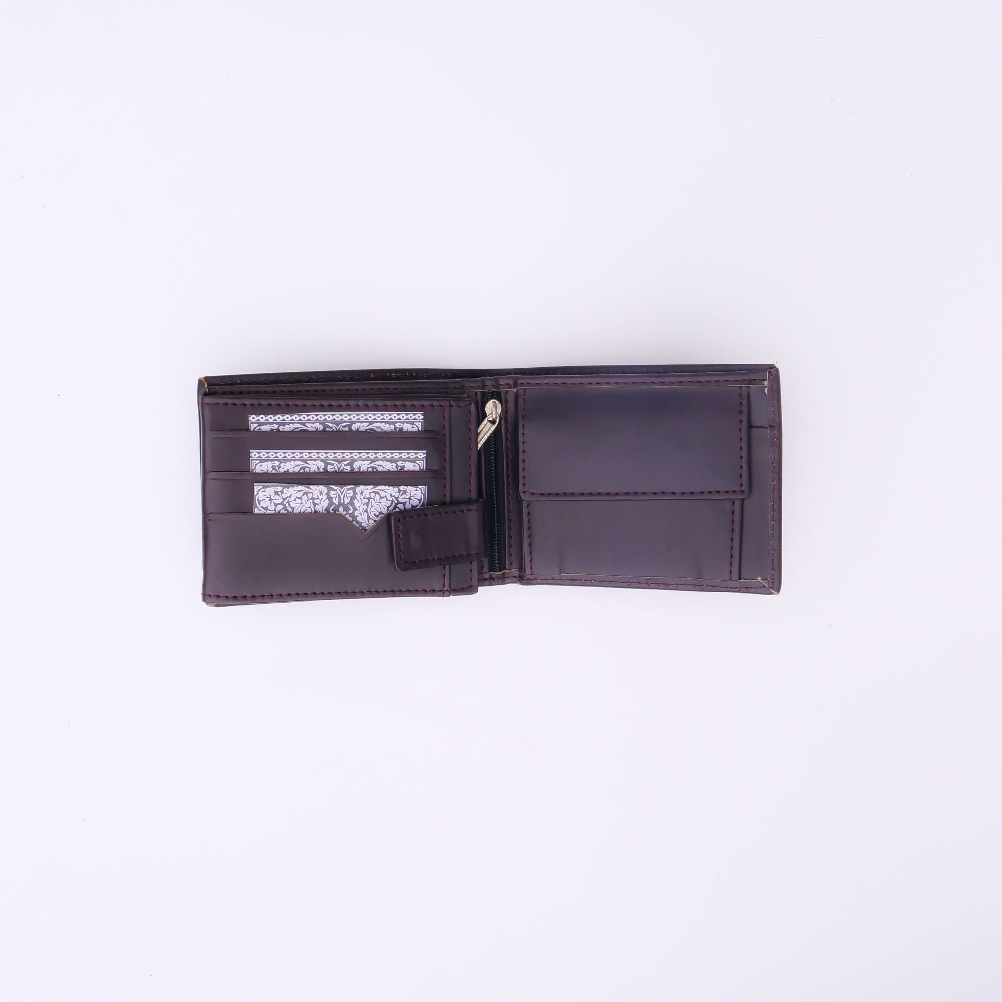 Minimalist Mens Leather Bi-Fold Wallet