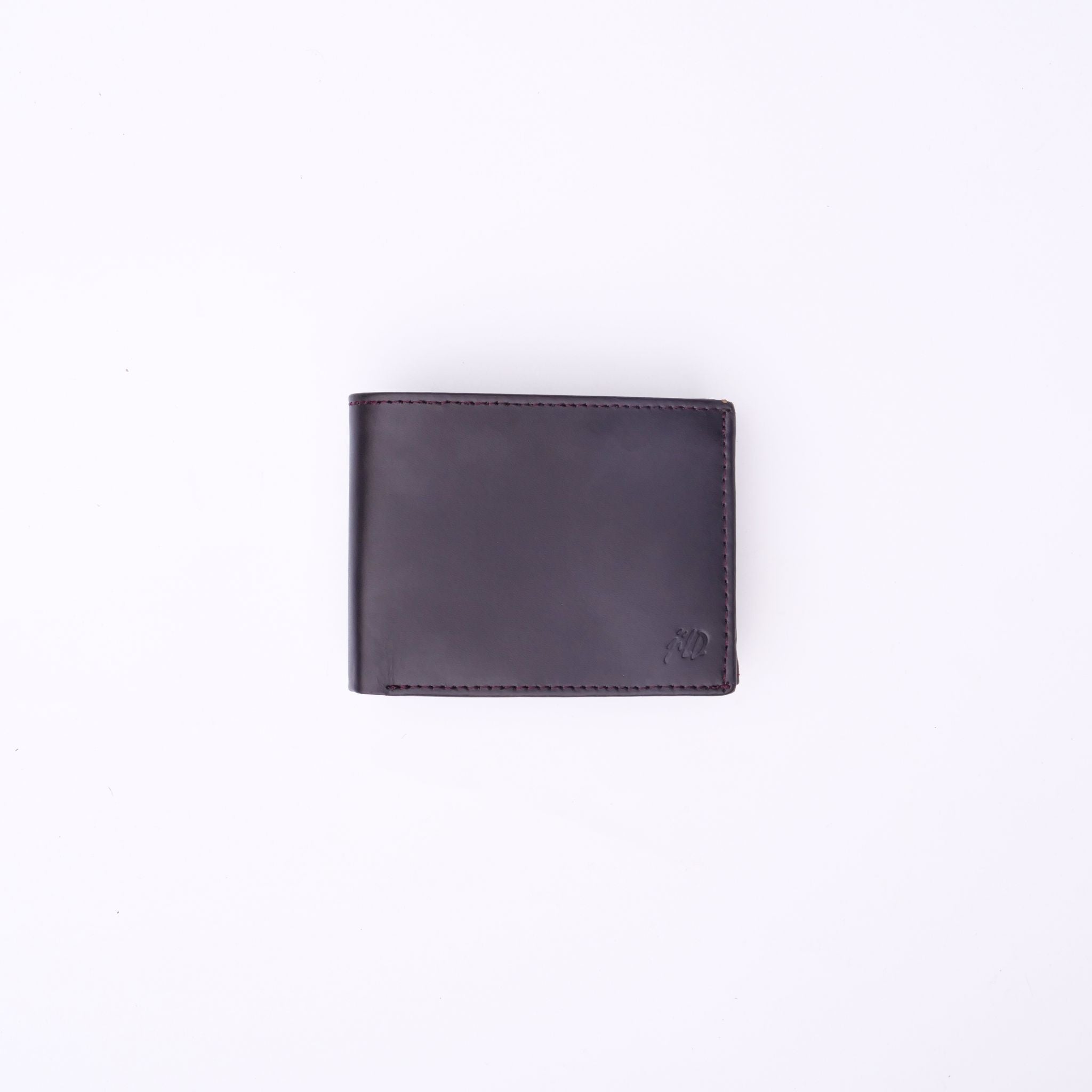Minimalist Mens Leather Bi-Fold Wallet