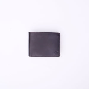 Minimalist Mens Leather Bi-Fold Wallet