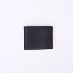 Mens Pure Leather Wallet Bifold TAN BRN  stripe