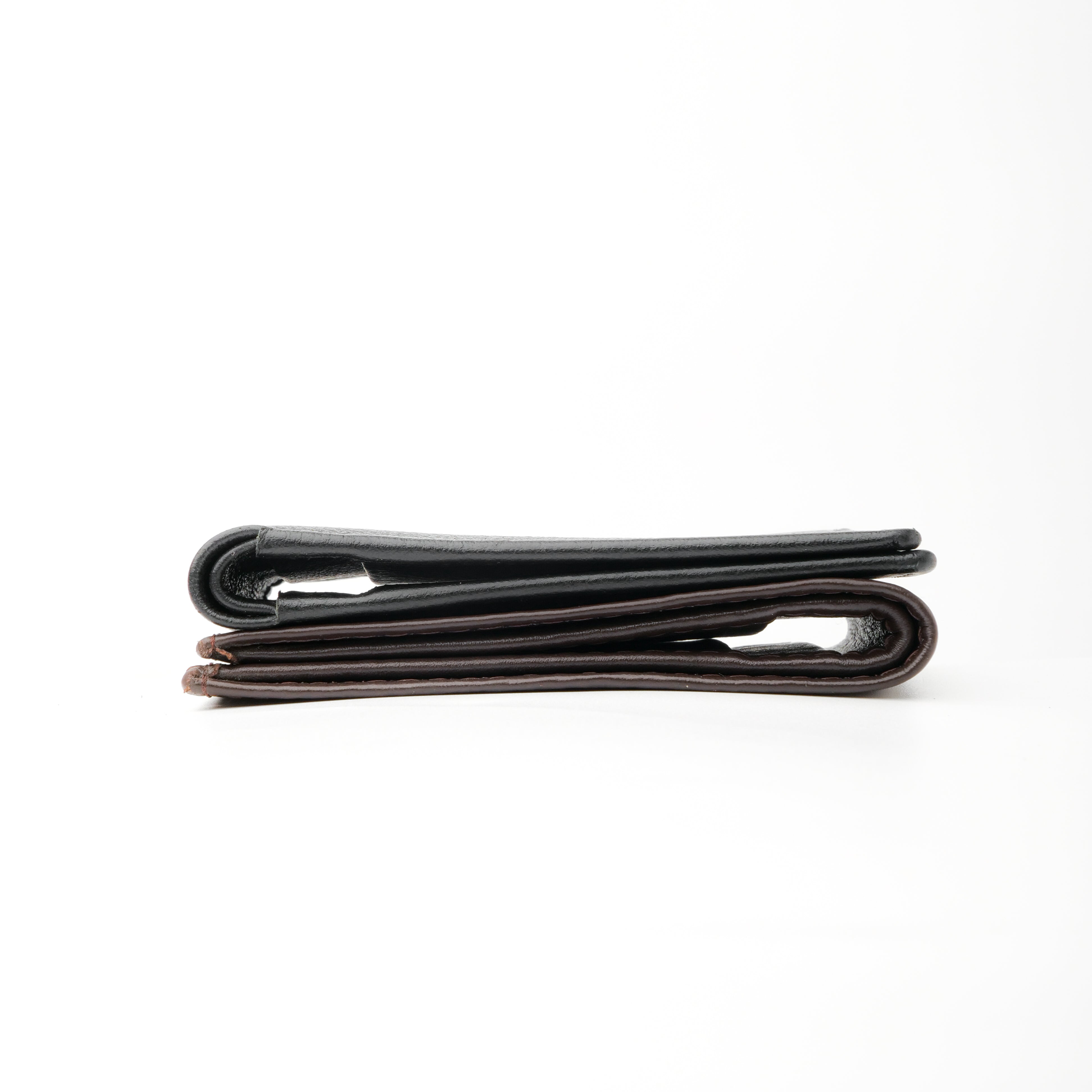Thin Slim Butter Soft Leather Bi-Fold Wallet-Black