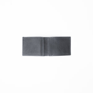 Thin Slim Butter Soft Leather Bi-Fold Wallet-Black