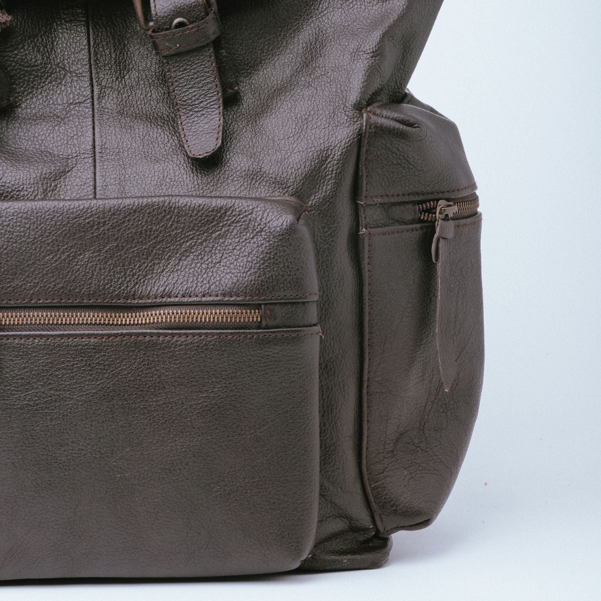 Leather Backpack Travel Laptop Office Bag- Brown – Jild