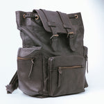 Load image into Gallery viewer, Leather Backpack Travel Laptop Office Bag- Brown
