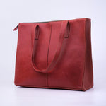 Load image into Gallery viewer, Everyday Women&#39;s Leather  Zipper Tote Bag-Candy Red

