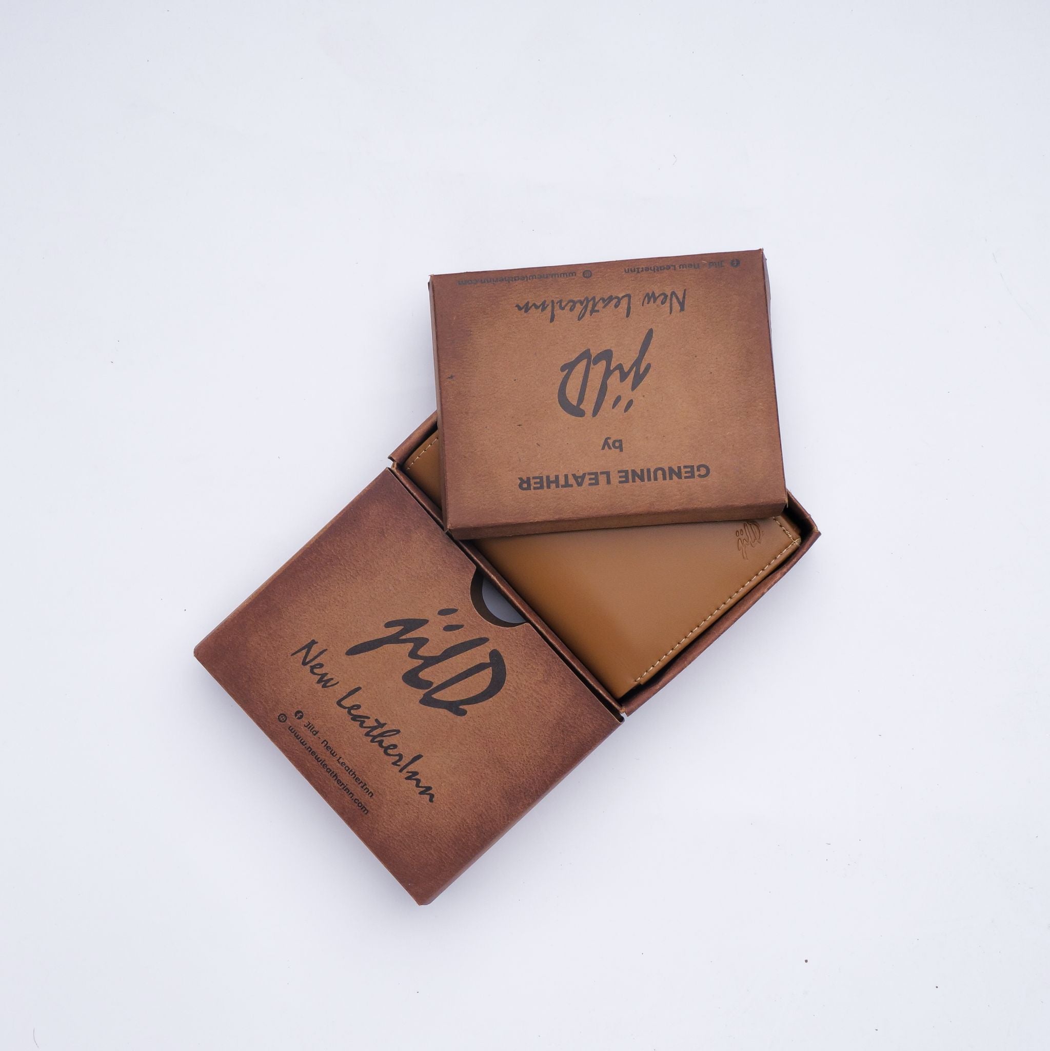 Compact Leather Wallet-Camel