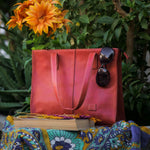 Load image into Gallery viewer, Everyday Women&#39;s Leather  Zipper Tote Bag-Candy Red
