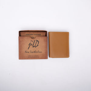 Compact Leather Wallet-Camel