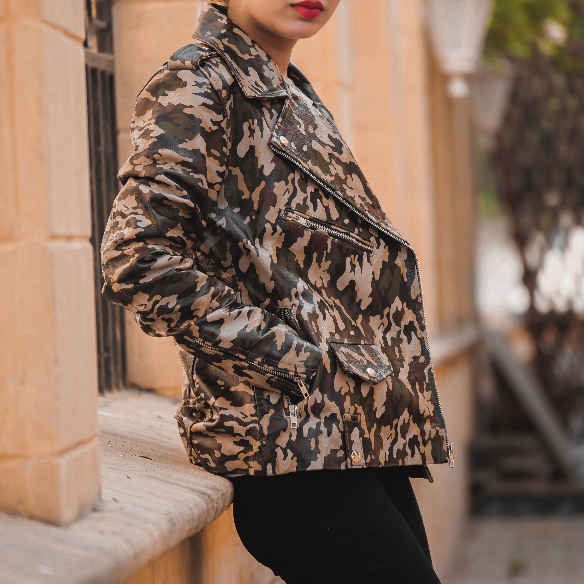 Military print jacket sale