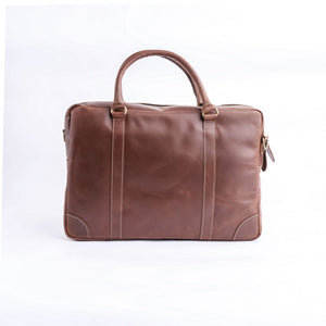 The Maverick Vintage Leather Laptop Bag-Tan Brown