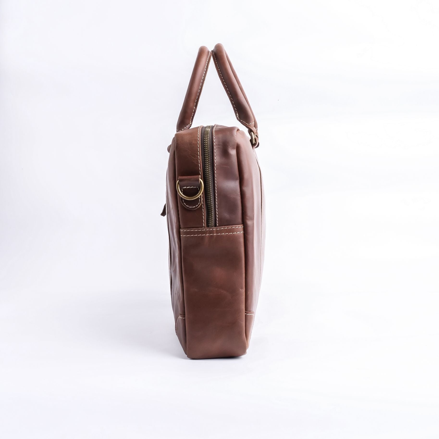 The Maverick Vintage Leather Laptop Bag-Tan Brown