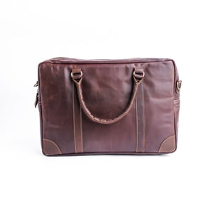 The Maverick Vintage Leather Laptop Bag-Midnight Brown