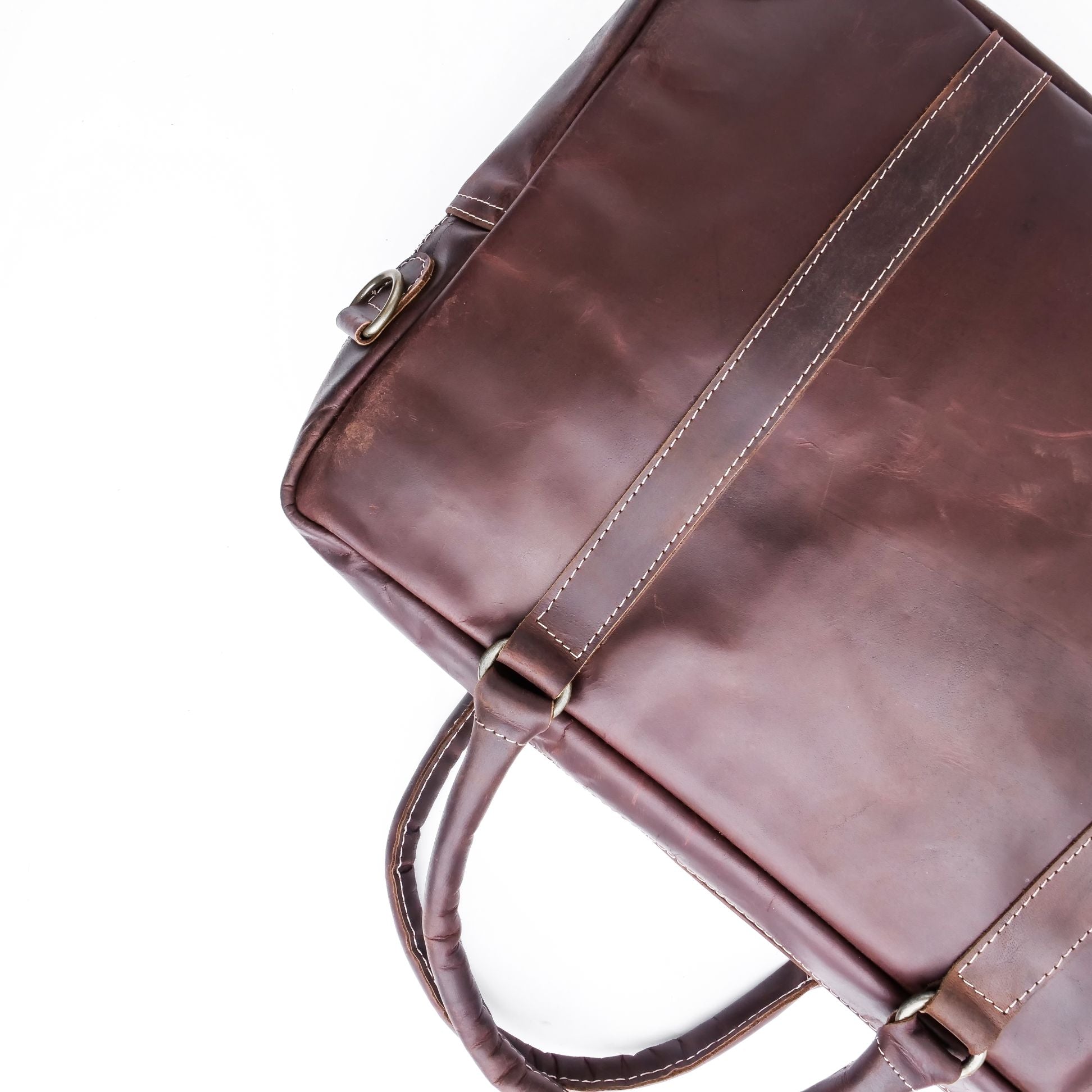 The Maverick Vintage Leather Laptop Bag-Midnight Brown
