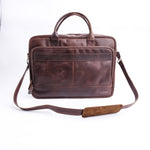 Load image into Gallery viewer, Everyday Companion Leather Laptop Bag-Vintage Midnight Brown
