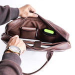 Load image into Gallery viewer, Everyday Companion Leather Laptop Bag-Vintage Midnight Brown
