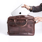 Load image into Gallery viewer, Everyday Companion Leather Laptop Bag-Vintage Midnight Brown
