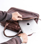 Load image into Gallery viewer, Everyday Companion Leather Laptop Bag-Vintage Midnight Brown
