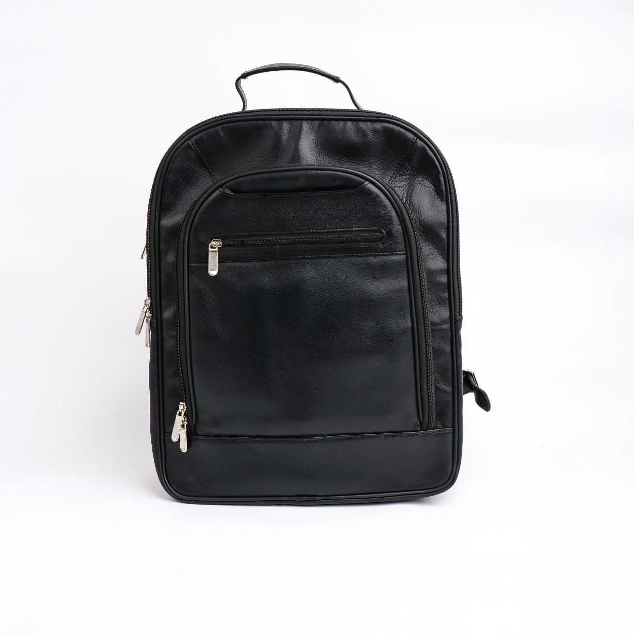 Trio Leather Backpack (BLACK)