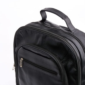 Trio Leather Backpack (BLACK)