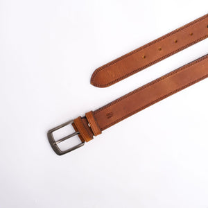 Rustic Leather Belt-Solid