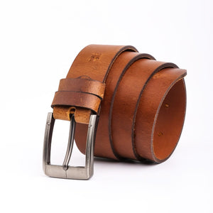 Rustic Leather Belt-Solid