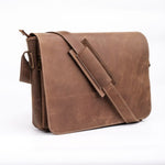 Load image into Gallery viewer, Jild Classic Satchel Vintage Leather Messenger Bag (Vintage Brown)
