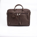 Load image into Gallery viewer, The Ultimate Leather Breifcase Bag-Dark Brown
