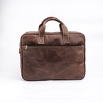 Load image into Gallery viewer, Oxford Pure Leather Vintage Business Laptop Bag-Dark Brown
